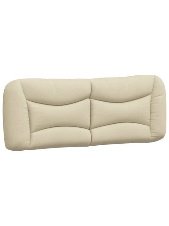 Polštář na čelo postele krémový 140 cm textil
