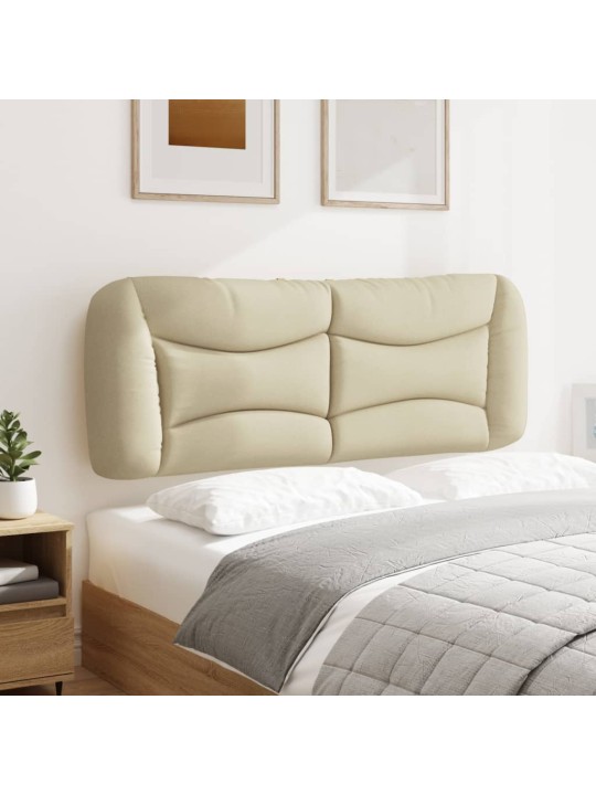 Polštář na čelo postele krémový 140 cm textil