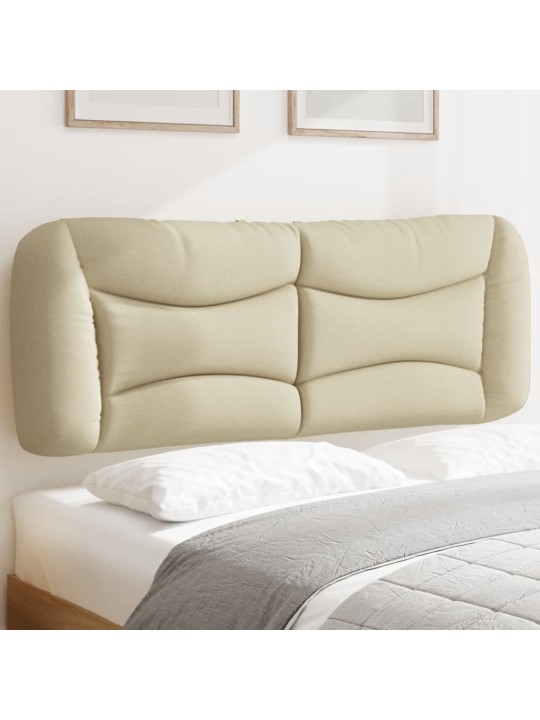 Polštář na čelo postele krémový 140 cm textil