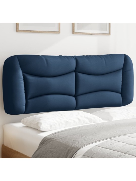 Polštář na čelo postele modrý 140 cm textil