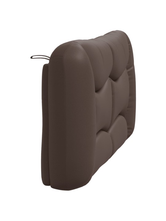 Polštář na čelo postele hnědý 140 cm umělá kůže