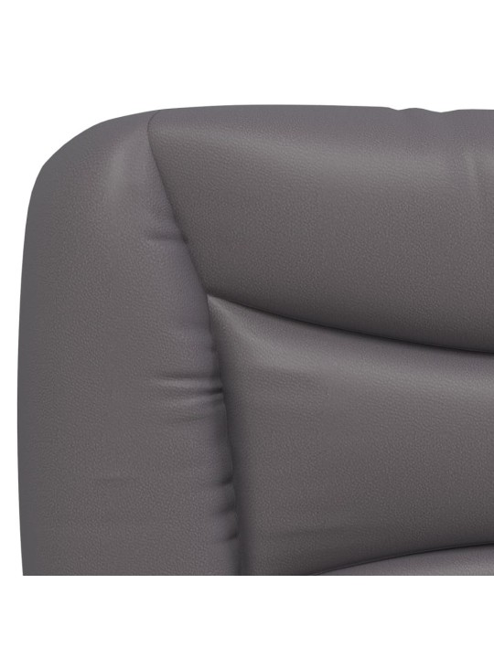 Polštář na čelo postele šedý 140 cm umělá kůže