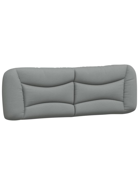 Polštář na čelo postele světle šedý 160 cm textil
