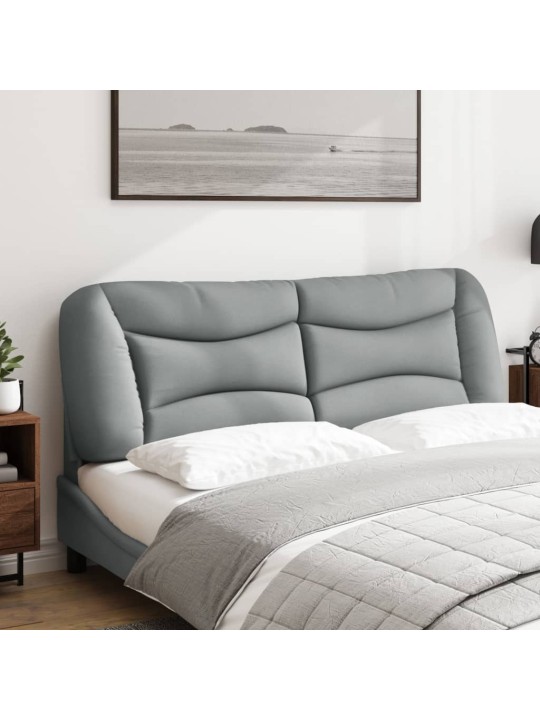 Polštář na čelo postele světle šedý 160 cm textil