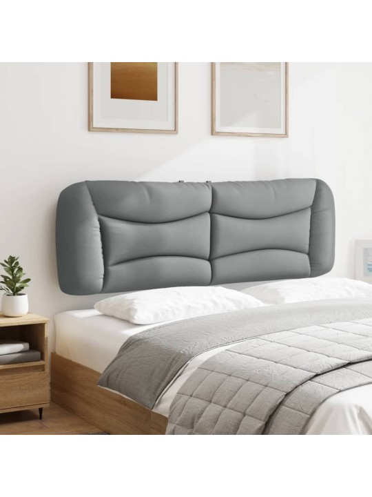 Polštář na čelo postele světle šedý 160 cm textil
