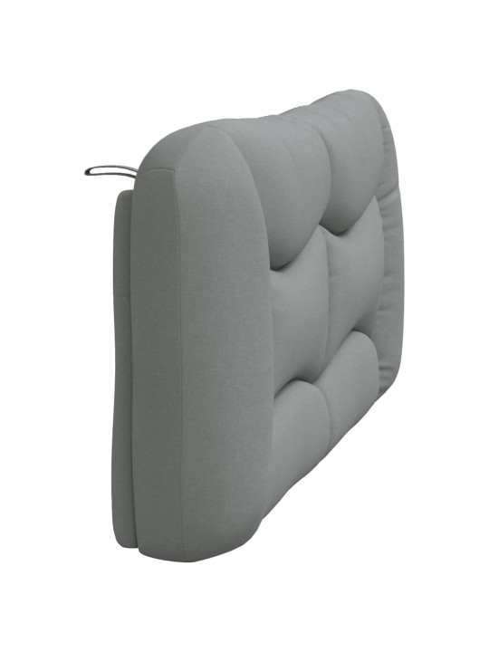 Polštář na čelo postele světle šedý 160 cm textil