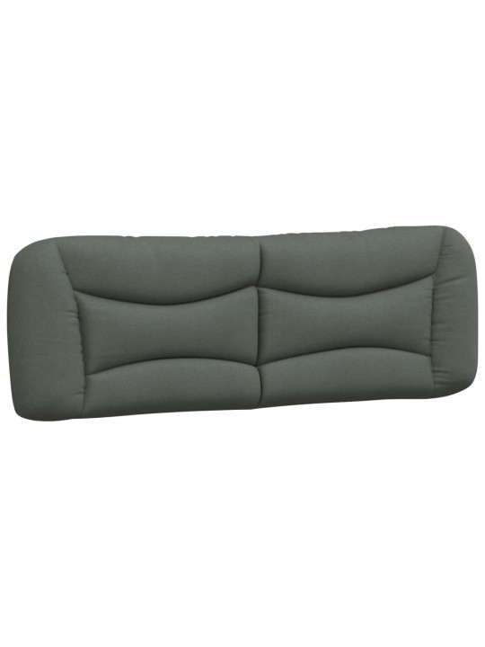 Polštář na čelo postele tmavě šedý 160 cm textil