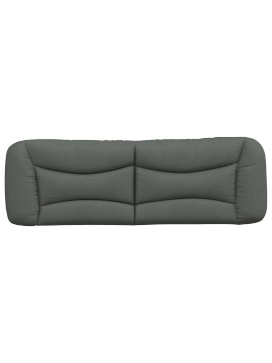 Polštář na čelo postele tmavě šedý 160 cm textil