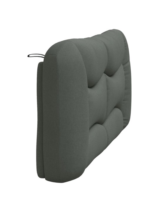 Polštář na čelo postele tmavě šedý 160 cm textil