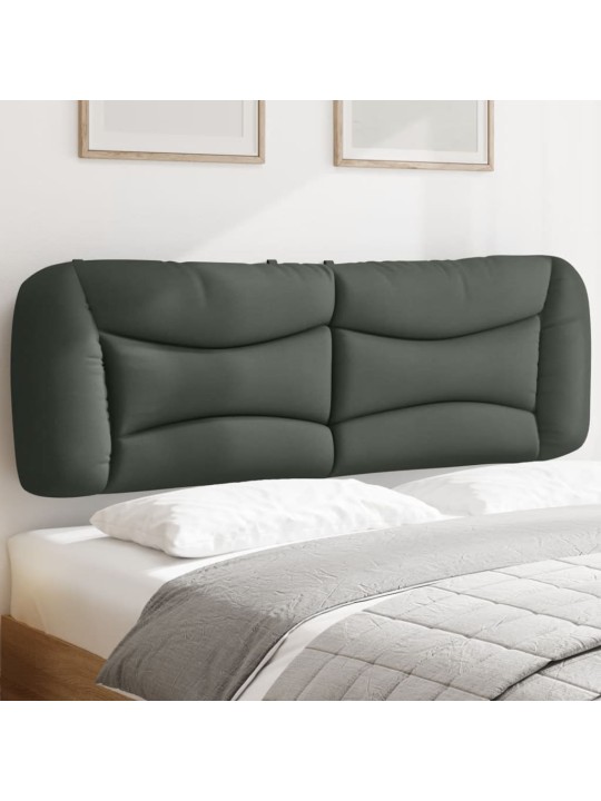 Polštář na čelo postele tmavě šedý 160 cm textil