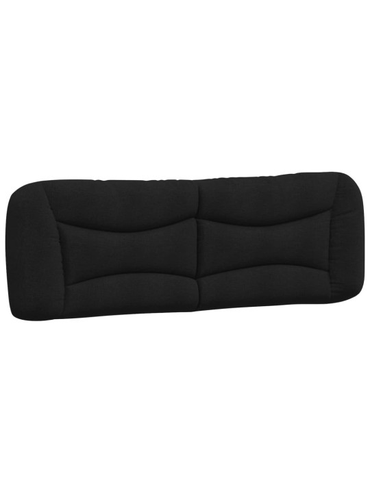 Polštář na čelo postele černý 160 cm textil