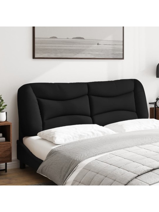 Polštář na čelo postele černý 160 cm textil