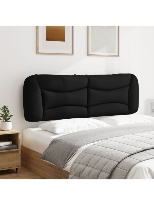 Polštář na čelo postele černý 160 cm textil