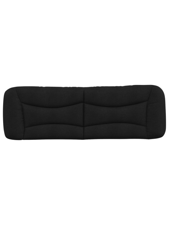 Polštář na čelo postele černý 160 cm textil