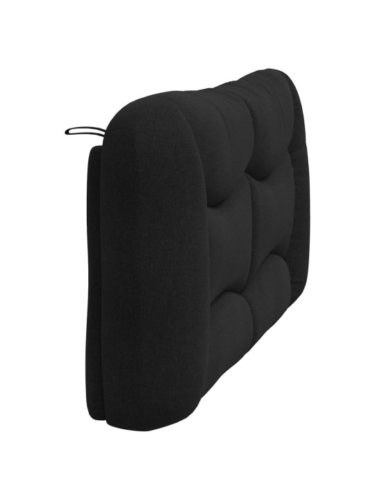 Polštář na čelo postele černý 160 cm textil