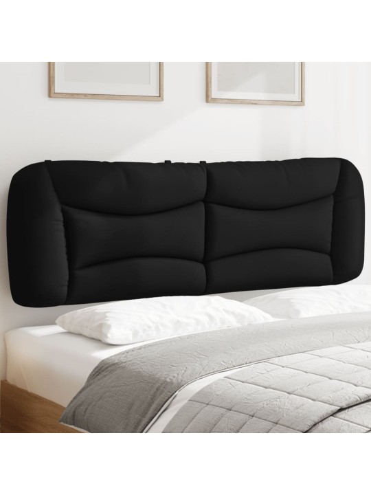Polštář na čelo postele černý 160 cm textil