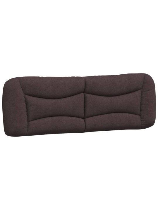 Polštář na čelo postele tmavě hnědý 160 cm textil