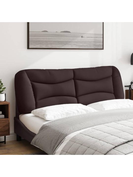 Polštář na čelo postele tmavě hnědý 160 cm textil