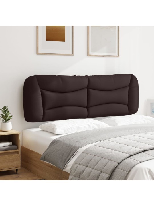 Polštář na čelo postele tmavě hnědý 160 cm textil