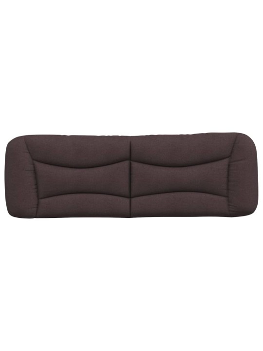 Polštář na čelo postele tmavě hnědý 160 cm textil