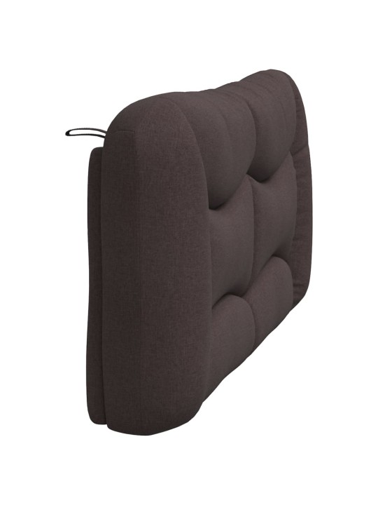 Polštář na čelo postele tmavě hnědý 160 cm textil