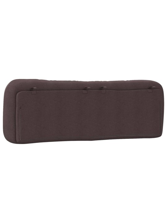 Polštář na čelo postele tmavě hnědý 160 cm textil