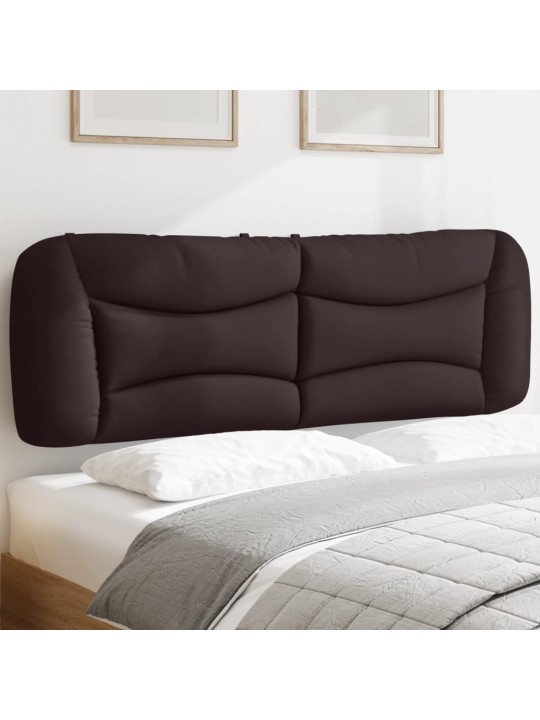 Polštář na čelo postele tmavě hnědý 160 cm textil