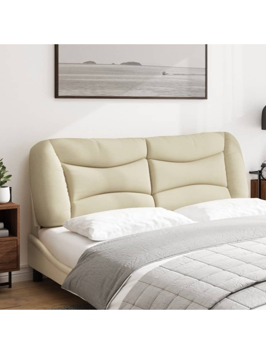 Polštář na čelo postele krémový 160 cm textil