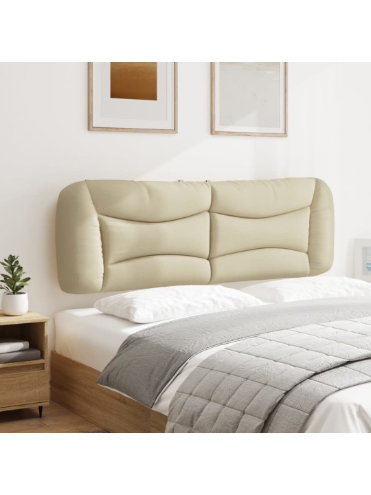 Polštář na čelo postele krémový 160 cm textil