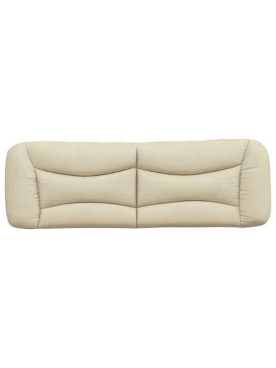 Polštář na čelo postele krémový 160 cm textil