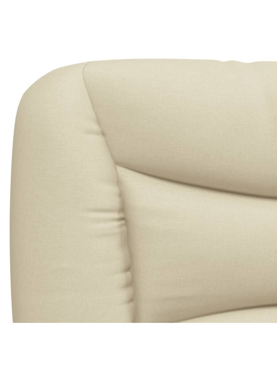 Polštář na čelo postele krémový 160 cm textil