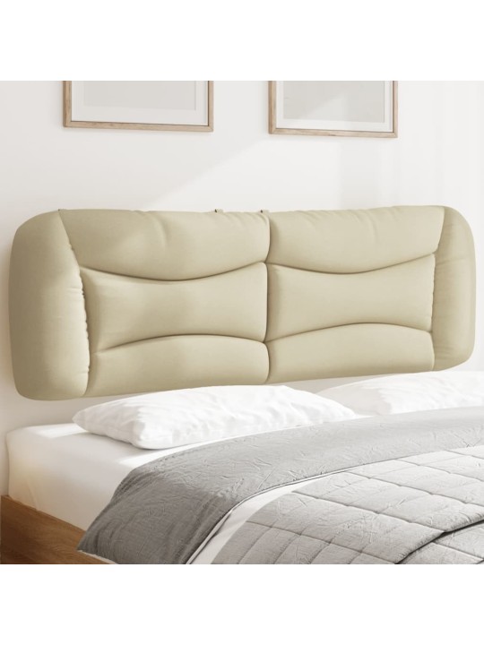 Polštář na čelo postele krémový 160 cm textil