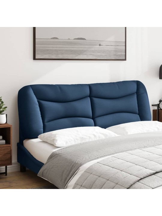 Polštář na čelo postele modrý 160 cm textil