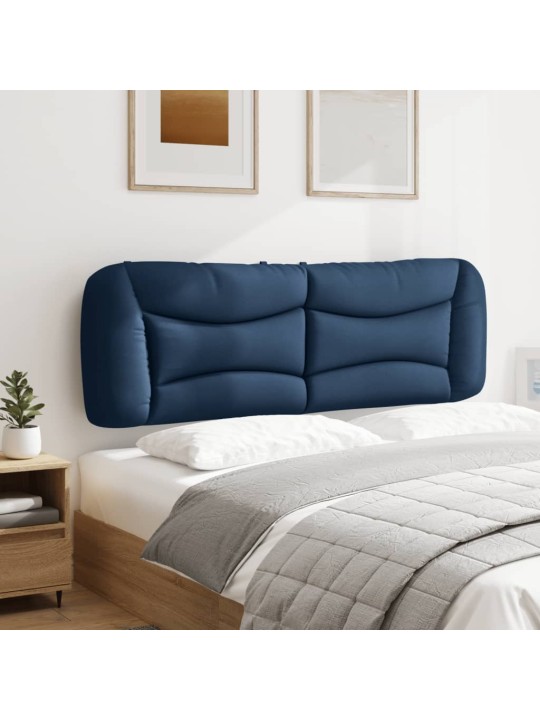 Polštář na čelo postele modrý 160 cm textil