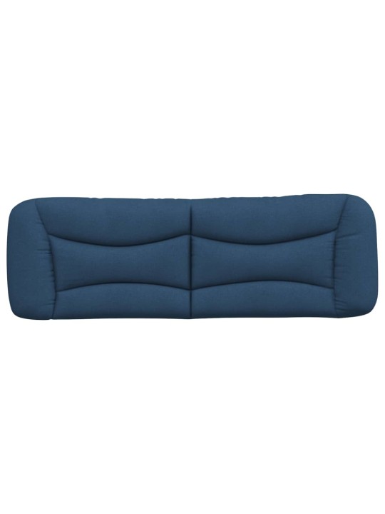 Polštář na čelo postele modrý 160 cm textil