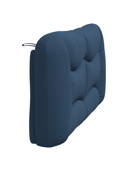 Polštář na čelo postele modrý 160 cm textil