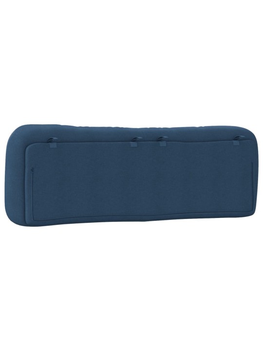 Polštář na čelo postele modrý 160 cm textil