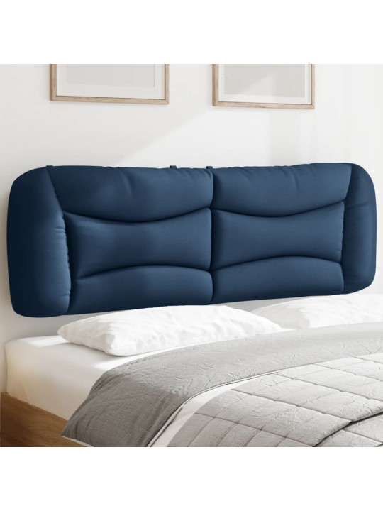 Polštář na čelo postele modrý 160 cm textil