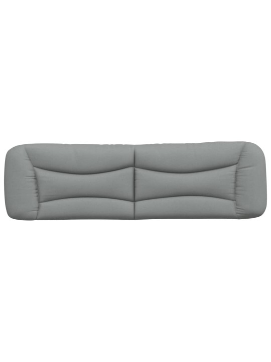 Polštář na čelo postele světle šedý 180 cm textil