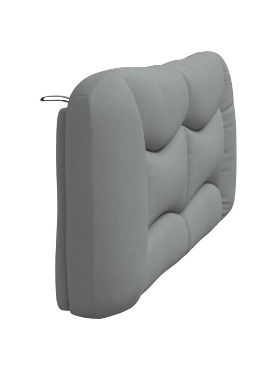 Polštář na čelo postele světle šedý 180 cm textil