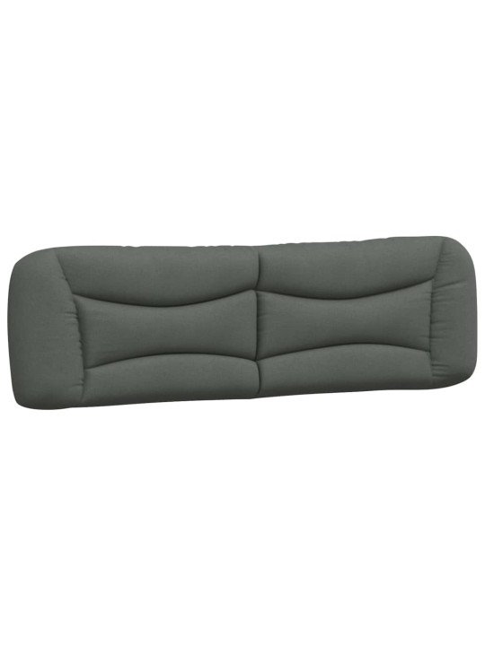 Polštář na čelo postele tmavě šedý 180 cm textil
