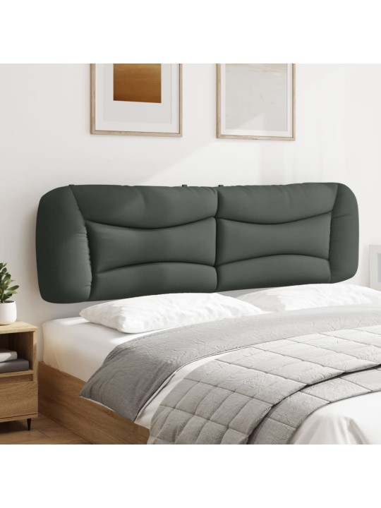 Polštář na čelo postele tmavě šedý 180 cm textil