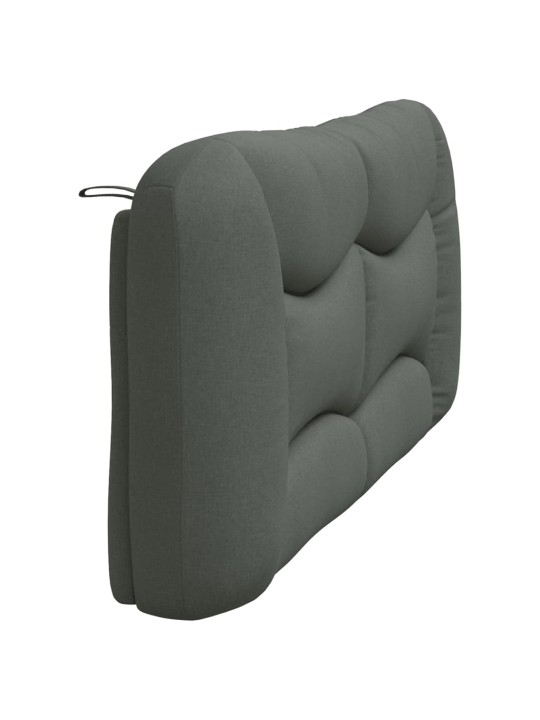 Polštář na čelo postele tmavě šedý 180 cm textil