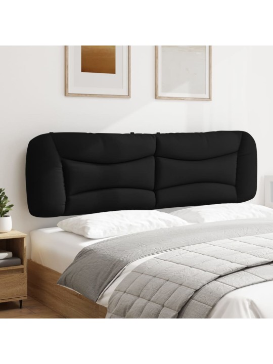 Polštář na čelo postele černý 180 cm textil
