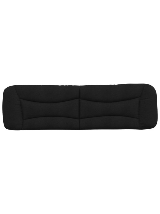 Polštář na čelo postele černý 180 cm textil