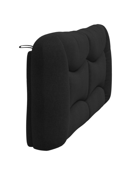 Polštář na čelo postele černý 180 cm textil