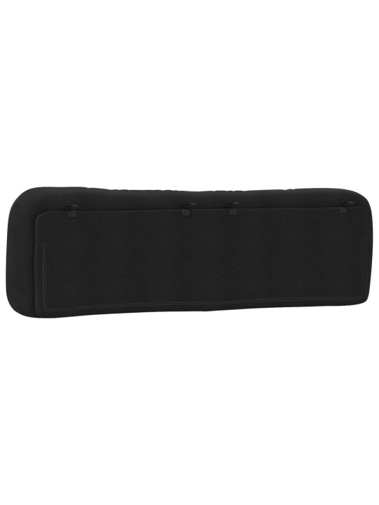 Polštář na čelo postele černý 180 cm textil