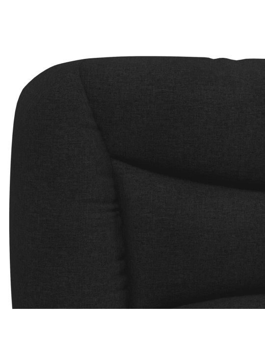Polštář na čelo postele černý 180 cm textil