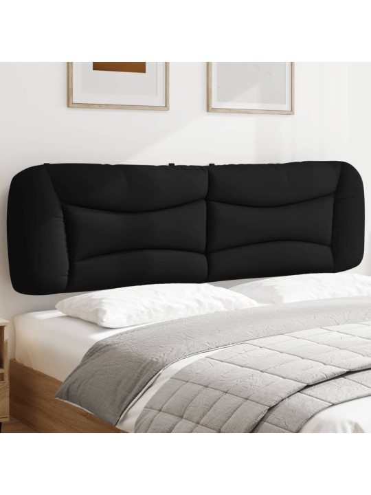 Polštář na čelo postele černý 180 cm textil