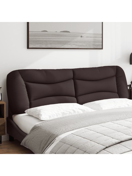 Polštář na čelo postele tmavě hnědý 180 cm textil